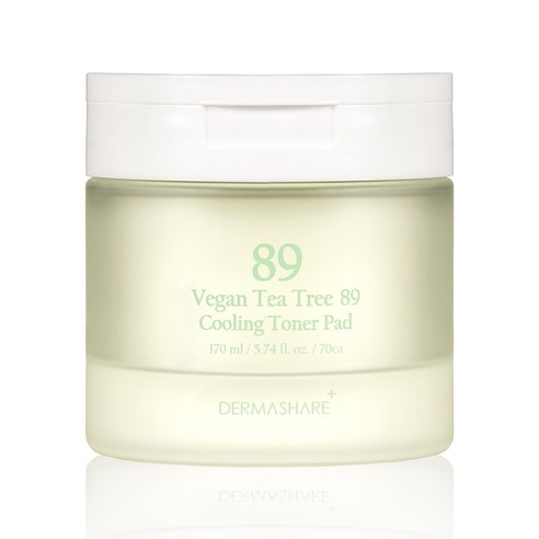 더마쉐어 비건 티트리 89 쿨링 토너 패드 170ml, 70개입, 1개