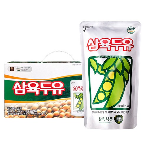 삼육두유 파우치 190ml 20팩 세트, 20개