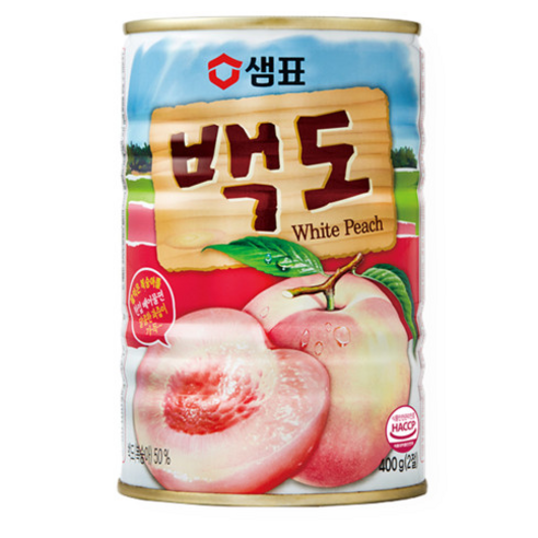 샘표 백도 통조림, 400g, 24개