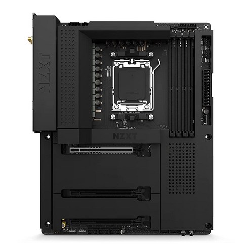 NZXT N7 B650E - N7-B65XT-W1 - AMD B650 칩셋 (AMD 7000 시리즈 CPU 지원) - ATX 게이밍 마더보드 - 통합 후면 I/O 쉴드 - Wi-F, Black