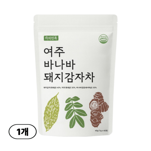 차의민족 여주 바나바 돼지감자차, 1개, 40개입, 1g