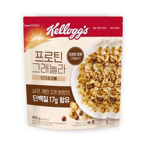 프로틴그래놀라 다크초코 450g 2개