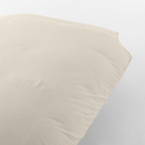 무인양품 MUJI 워싱면 이불 커버 JDAA3A1A, 라이트베이지