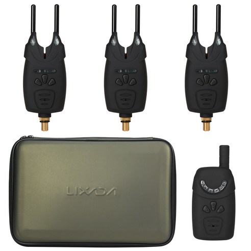 Lixada Electrocnic 낚시 경고 물린 알람, 1개, Black3 transmitters