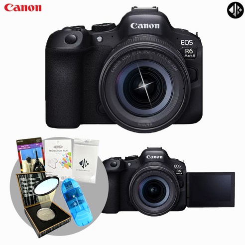 [포토리뷰이벤트] 캐논 EOS R6 Mark II 24-105 4-7.1 KIT+액정보호필름+융+청소도구+리더기+ MCUV 필터/WJK, R6MK2+24-105 STM