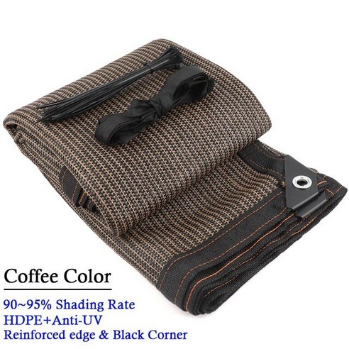 휀스 울타리 펜스 담장 망 안전 두꺼운 안티 uv hdpe 패브릭 야외 천막 태양 개인, Coffee Color, 1.2x6m, 1개