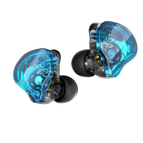 In Ear Monitor Gaming Headphones CCZ Melody Dynamic Hybrid Dual Driver in Wi레드s Earphones 1BA+1DD Hi, 블루 게이밍이어폰 Best Top5