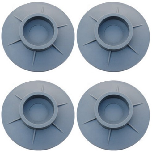 AFBEST 충격 및 소음 제거 세탁기 지원 미끄럼 방지 진동 감소 발 패드(4PCS) 그레이, 회색