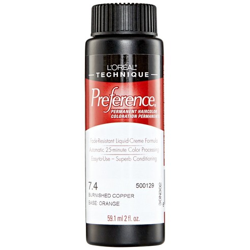 로레알 프리퍼런스 퍼머넌트 헤어컬러 59.1ml, 7.4 Burnished Copper, 1개