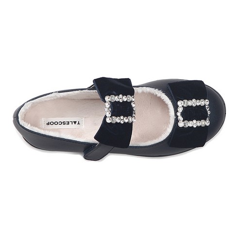 편안하고 세련된 리틀그라운드 벨벳 리본 구두