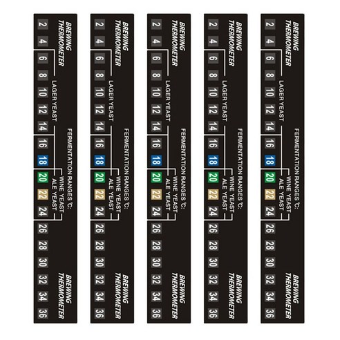 5/10pcs Fermometer 셀프 접착제 홈 브루 온도계 - 홈 양조 맥주 와인 온도 센서 리더, 5pcs
