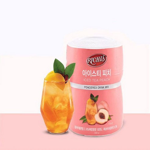 동서 리치스 아이스티 피치 에이드 파우더 550g 복숭아홍차, 1개, 1개
