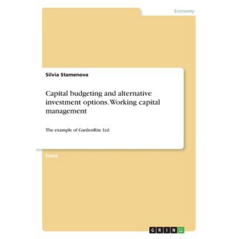 Capital budgeting and alternative investment options. Working capital management: The example of Gar... Paperback, Grin Verlag, English, 9783668713109