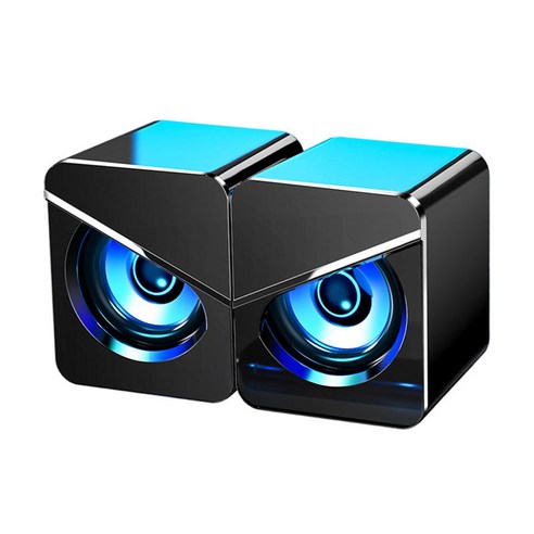 PC 태블릿 데스크탑 노트북 라인 제어용 컴퓨터 스피커 게임용 멀티미디어 스피커, 7.5x6x6cm, ABS 플라스틱, 검은 색