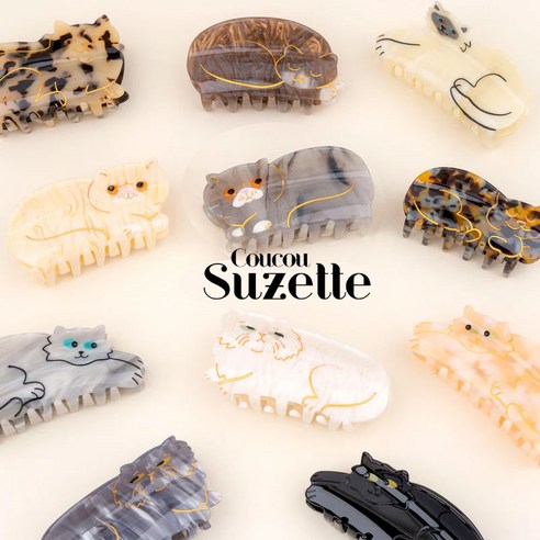 엉뚱한 매력에 빠지다: 쿠쿠수제뜨 고양이 헤어집게핀, 일상에 특별함을 더하는 마법 쿠쿠수제트