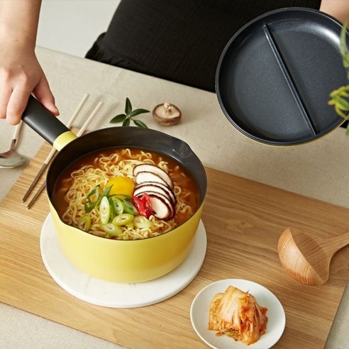 네오플램 라믈리에 편수 라면냄비 18cm, 레드