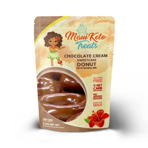 1+1 Maui Keto Treats 초콜릿 크림 스위트 케이크 도넛 믹스 글루텐 프리 아, 2개