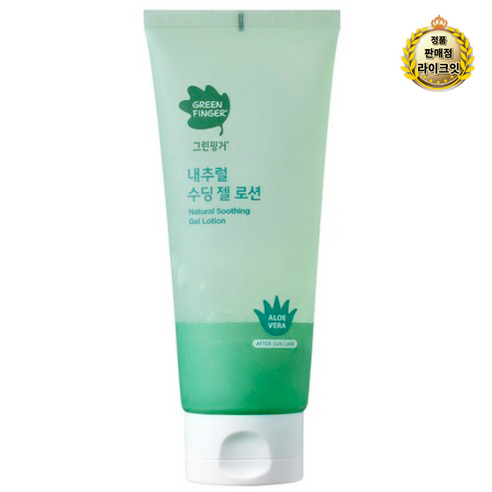 그린핑거 내추럴 수딩젤 로션 알로에향, 150ml, 2개