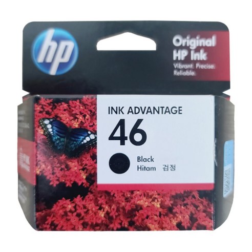 HP 46 CZ637AA CZ638AA 잉크 2020hc 2520hc HP2529 HP4729, 검정(CZ637AA), 1개