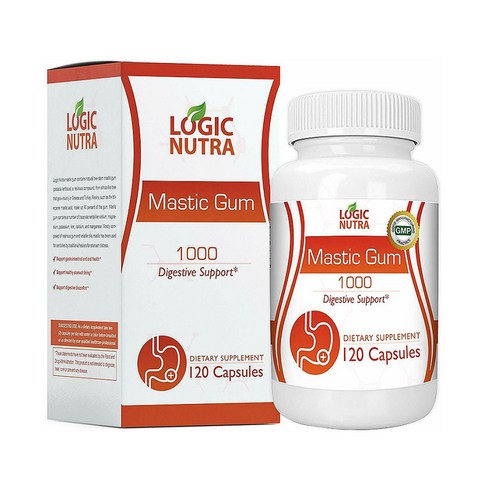 Logic Nutra 로직 뉴트라 매스틱검 1000mg 베지 120캡슐 X 2병, 120정, 2개