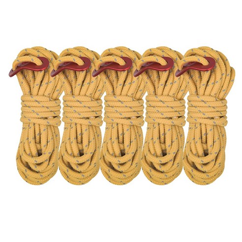 어둠 속에서 안전을 유지하는 야광 캠핑 로프