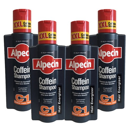 알페신 카페인 샴푸 C1, 375ml, 4개