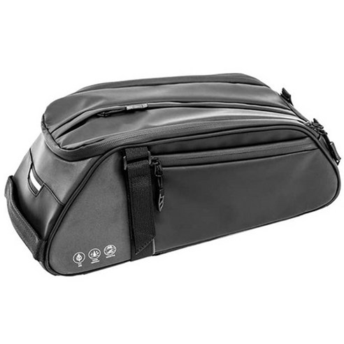Xzante 자전거 컬러 반사 가방 산악 안장 수하물 랙 8L 대용량 방수 승마 뒷좌석, 검은 색