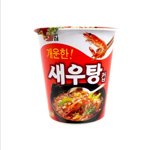 농심 새우탕 소컵 67g, 12개