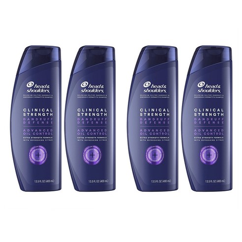 헤드 앤 숄더 클리니컬 스트렝스 샴푸 400ml 4팩 어드밴스드 오일 컨트롤 Head & Shoulders Clinical, 4개