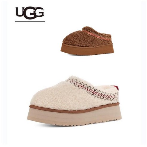 어그 UGG 부츠 여성 슬립온 23FW 타즈 브레이드 하드우드 네츄럴 1143976-HWD 1143976-NAT