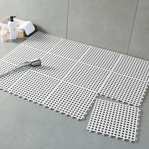 KORELANTPR 욕실 패치 미끄럼방지매트 화장실 화장실 샤워샤워 물과 발을 사이에 둔 매트, 흰색, 30x30cm