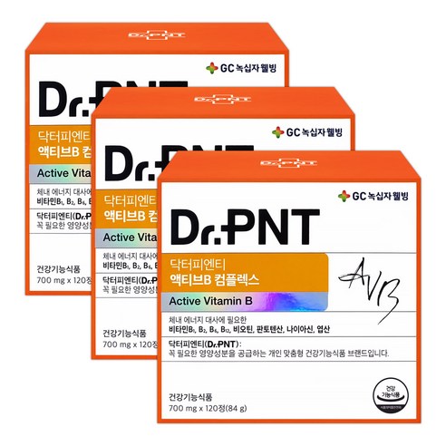 닥터피엔티 액티브B 컴플렉스 120정(2개월), 3개, 120정