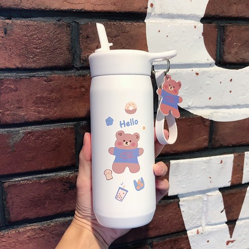 휴대용 보온 텀블러, 곰/360Ml 펜던트, 하나