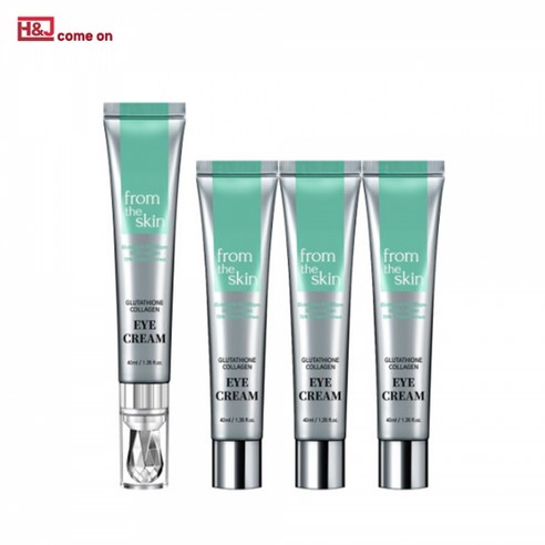[프롬더스킨] 글루타치온 콜라겐 아이크림 본품1+리필3+체험분 파우치 3매, 40ml