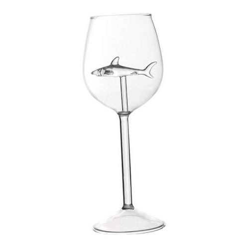 투명한 상어 술잔 결혼식 파티 생일을 위한 유일한 디자인 300ml 잔, 분명한, 유리