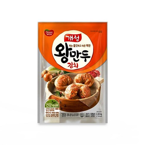 동원 건강식품 간편조리 원픽 개성김치왕만두 갓생 국내산재료 1개입, 1.2kg, 1개