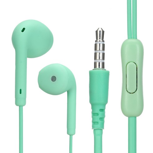 dodocool U19 마카롱 3.5mm 유선 헤드폰 밀 와이어 컨트롤, 녹색, 이어폰