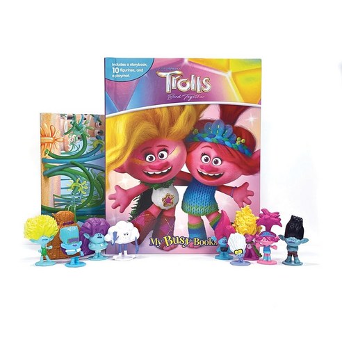 DreamWorks Trolls Band Together My Busy Books - Storybook 10 figurines ...