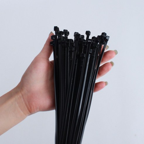 선정리 케이블타이 흑색 300mm 100P, 1개