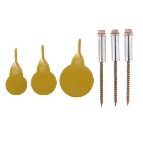 3pcs 회전 목표 금속 깜박임 목표 사냥 연습 경쟁, 3mm, 스테인레스 스틸, 옐로우