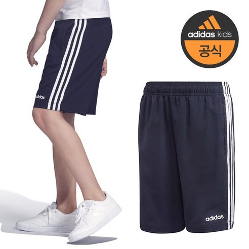 아디다스 130cm 140cm 주니어 3S 여름 기본 반바지 쇼츠-FM7035