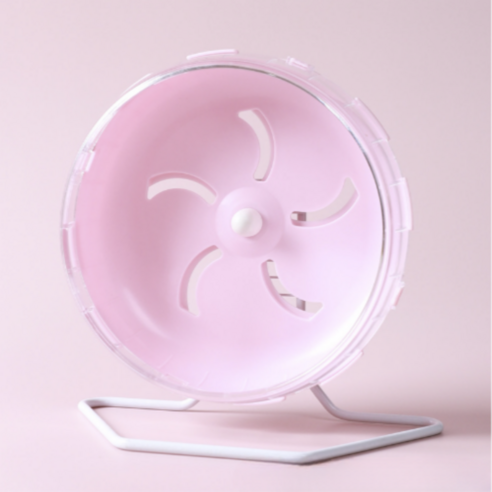 큐스틱스 무소음 햄스터 쳇바퀴 21cm, 1개, 핑크