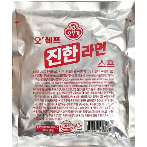 오뚜기 오쉐프 진한라면스프 1봉 업소용 시즈닝, 285g, 1개