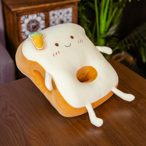 토스트 빵 낮잠 베개 교실 쿠션 베개 자다 다기능 사무실 여름 작은 베개, 당근., 32*28*8cm
