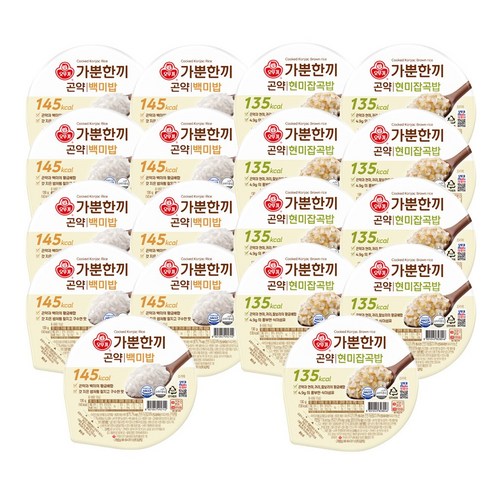 곤약백미밥 130g+현미잡곡밥 130g 각 9개씩, 1박스, 2.34kg