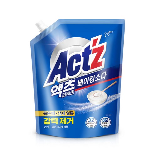 액츠 퍼펙트 베이킹소다 액상세제 리필, 2.2L, 4개