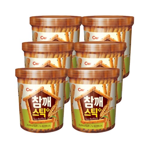 청우식품 참깨스틱 220g 6개 과자 스낵