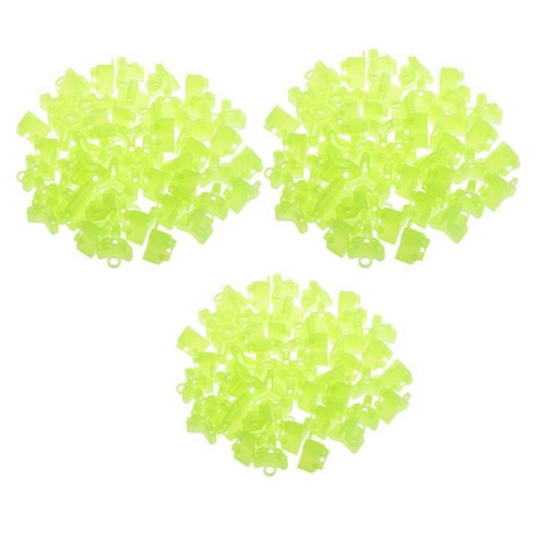 150PC 밝은 노란색 낚시 고음 후크 커버 홀더 후크 3 크기, 라이트 옐로우, 1.4cm, 플라스틱