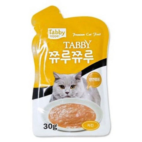 고양이 간식 영양식 테비 쮸루쮸루 치킨 30g, 단품, 1개