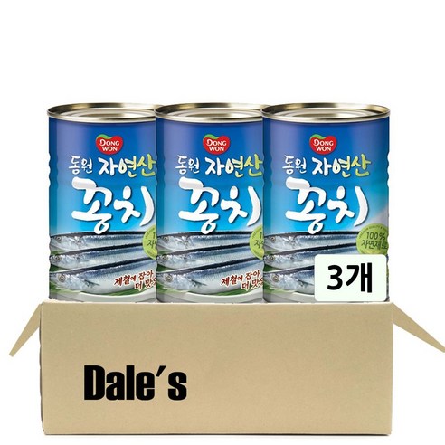 데일즈기획 동원 꽁치 캔 통조림, 400g, 3개